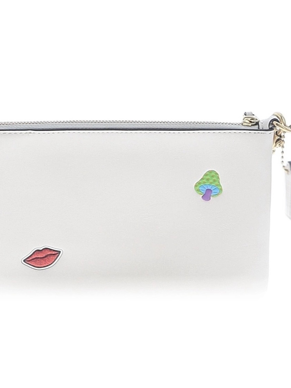 Coach white sticker print corner zip wristlet wallet - Picture 2 of 4